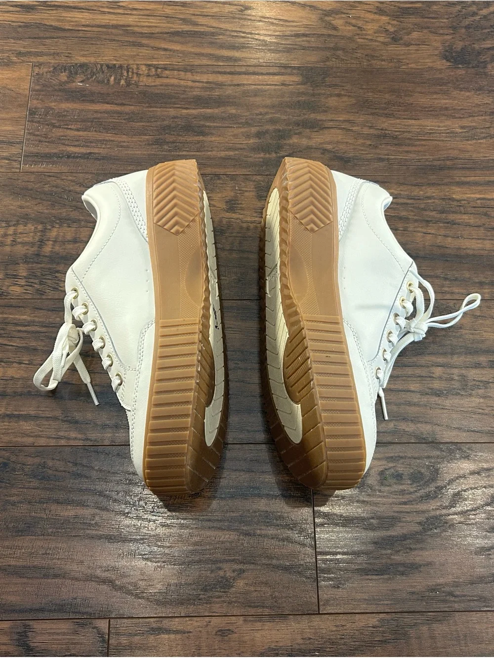 SOREL Women’s ONA Ave Low Sneakers Cream Leather Platform Gum Sole Size 11 - Picture 6 of 16